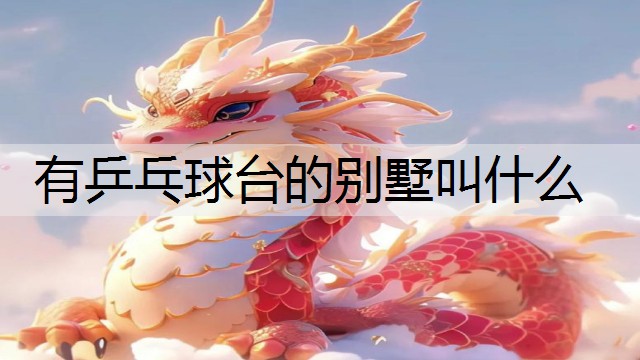有乒乓球台的别墅叫什么