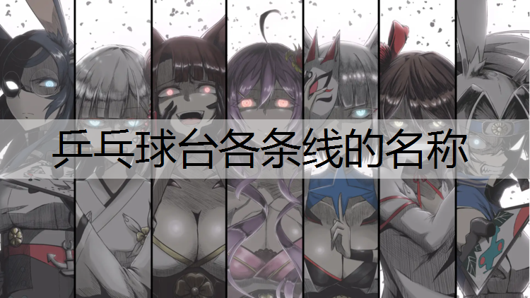 乒乓球台各条线的名称